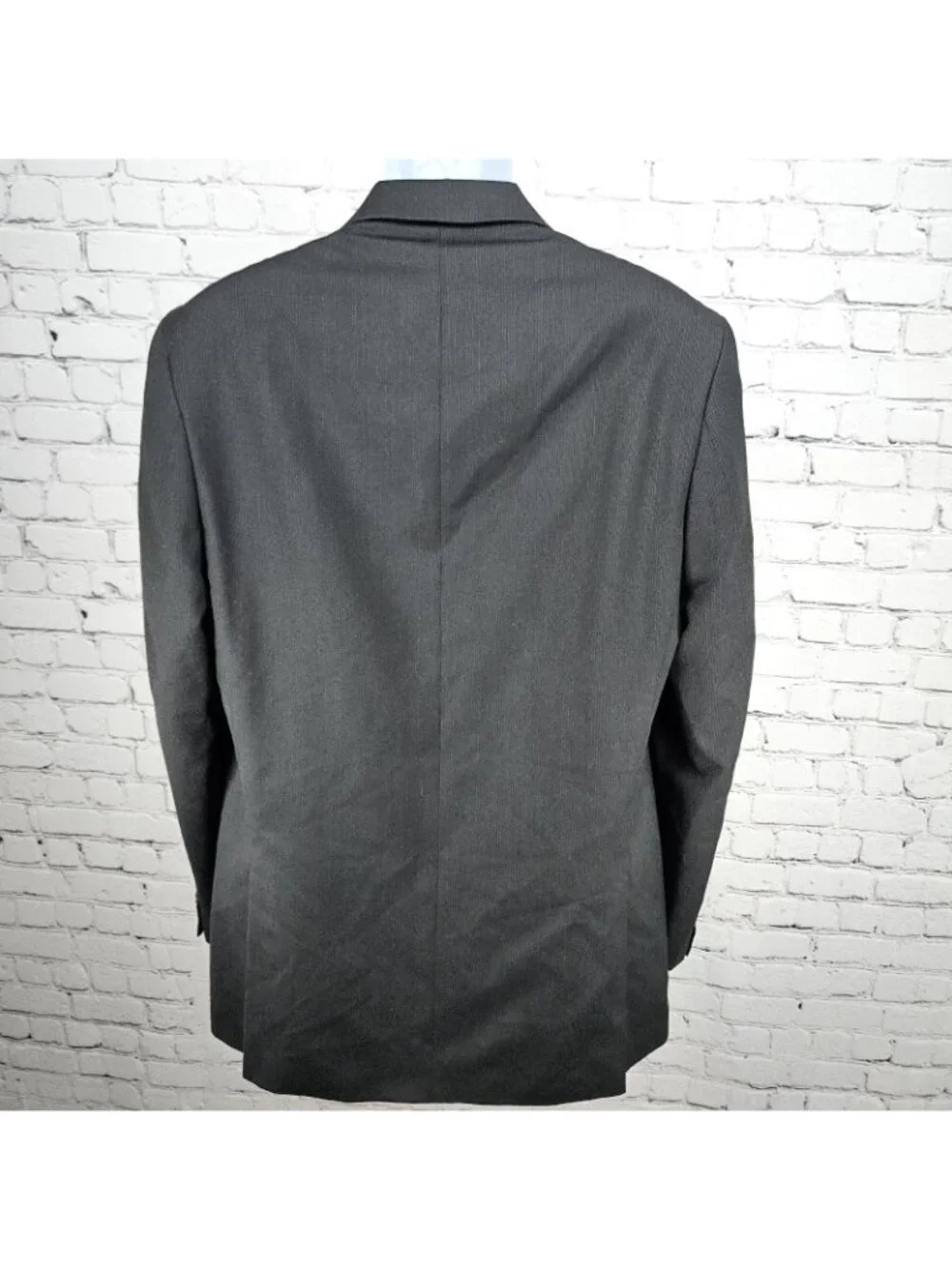 Alfani Black 100% Wool Slim Fit 2 Button Vented Notch Blazer Sport Coat 42L